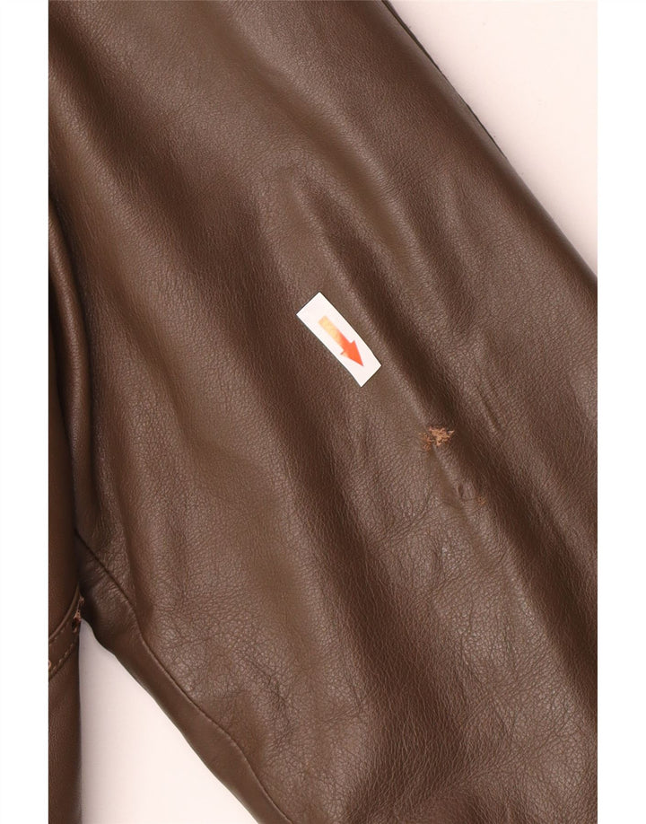 Il tuo cappotto in pelle da donna Sixth Sense UK 16 grande marrone