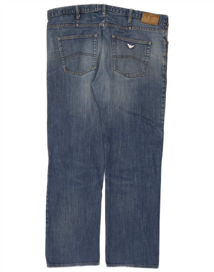 Jeans dritti da uomo Armani W36 L30 in cotone blu