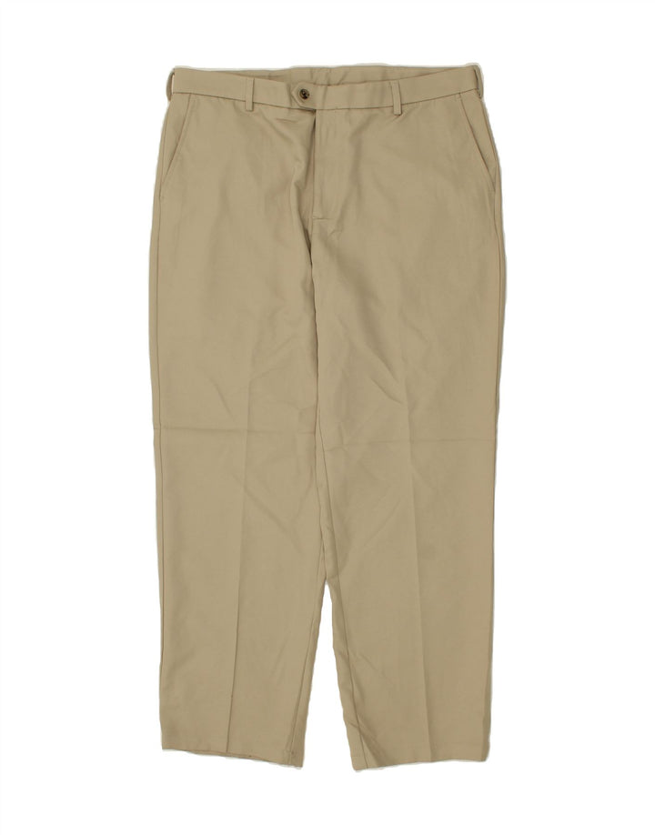 IZOD Mens Classic Fit Chino Trousers W38 L32 Beige Polyester Vintage Izod and Second-Hand Izod from Messina Hembry 