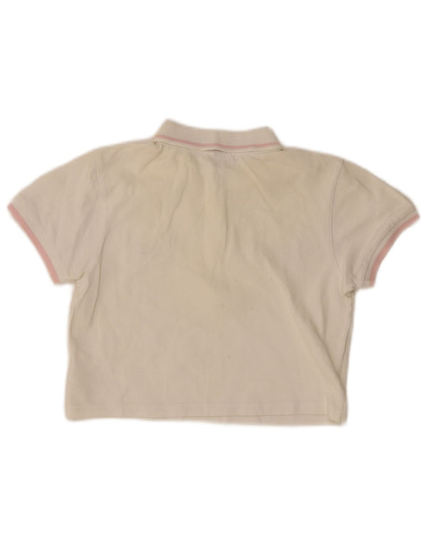 Polo corta grafica da donna Ellesse UK 6 XS cotone bianco