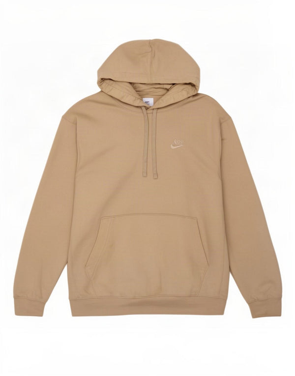 Felpa con cappuccio da uomo Nike Small in cotone beige
