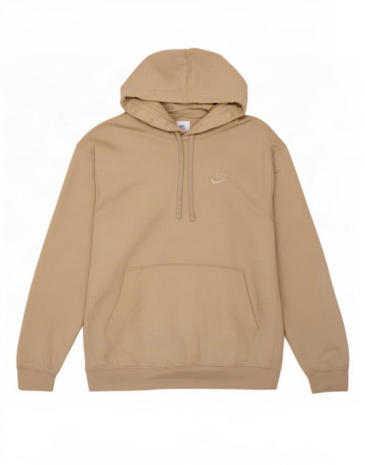 Felpa con cappuccio da uomo Nike Small in cotone beige
