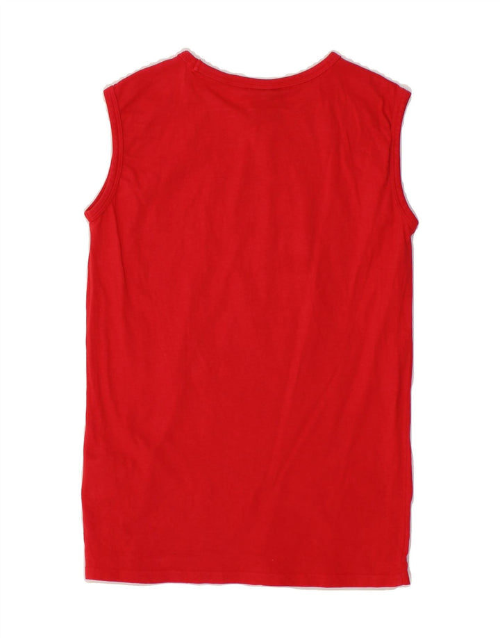 CHAMPION Boys Graphic Vest Top 11-12 Years Large Red Cotton Vintage Champion and Second-Hand Champion from Messina Hembry 