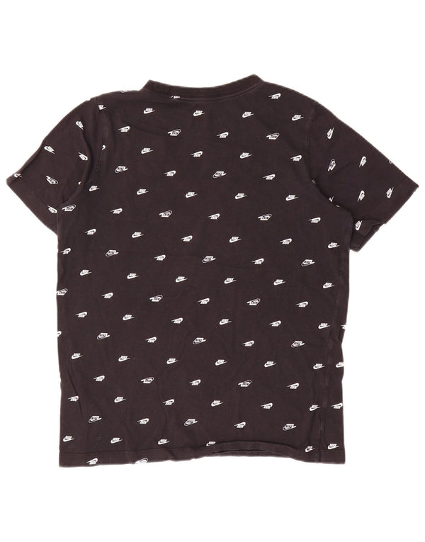 T-shirt grafica da ragazzo Nike Top 13-14 anni XL cotone nero