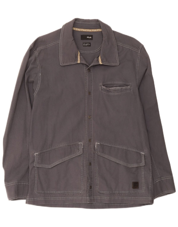 Giacca utility da uomo Fila UK 40 grande cotone grigio