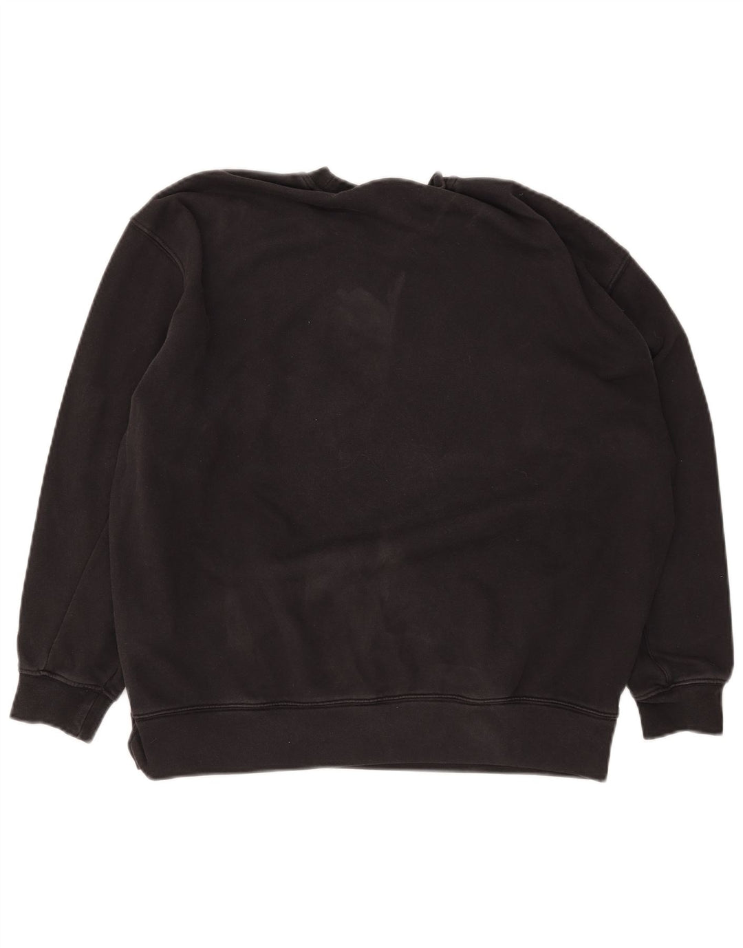 Felpa oversize con grafica Adidas da donna, maglione UK 12, cotone nero medio