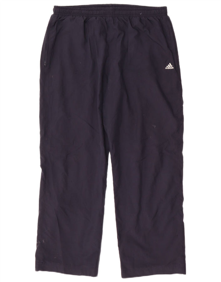 Pantaloni da tuta da uomo Adidas Large in poliestere blu navy