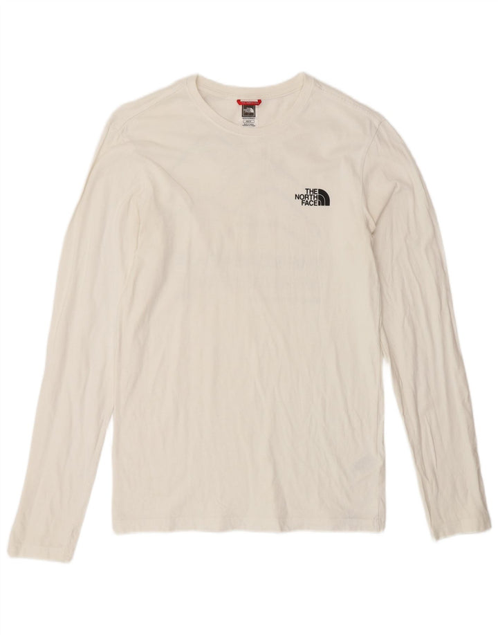 THE NORTH FACE Mens Graphic Top Long Sleeve XS White Cotton