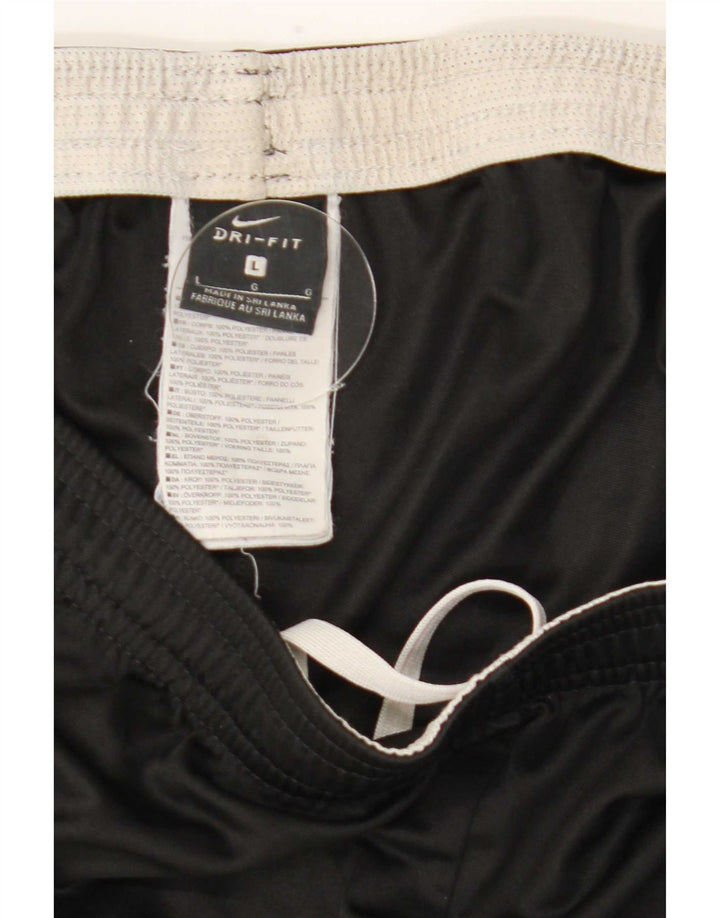 Pantaloncini sportivi Nike Dri Fit da uomo, grandi, in poliestere nero