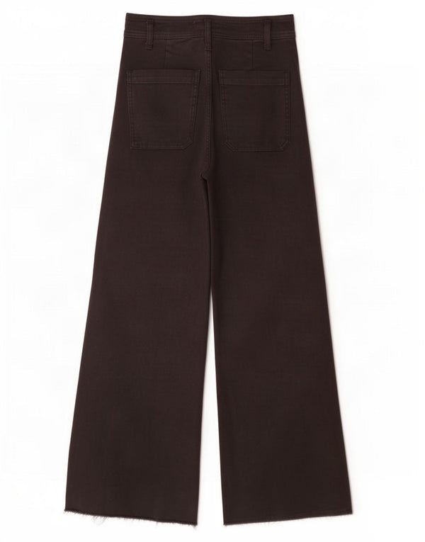 Jeans Zara da donna a gamba larga a vita alta EU 36 XS W26 L29 cotone nero