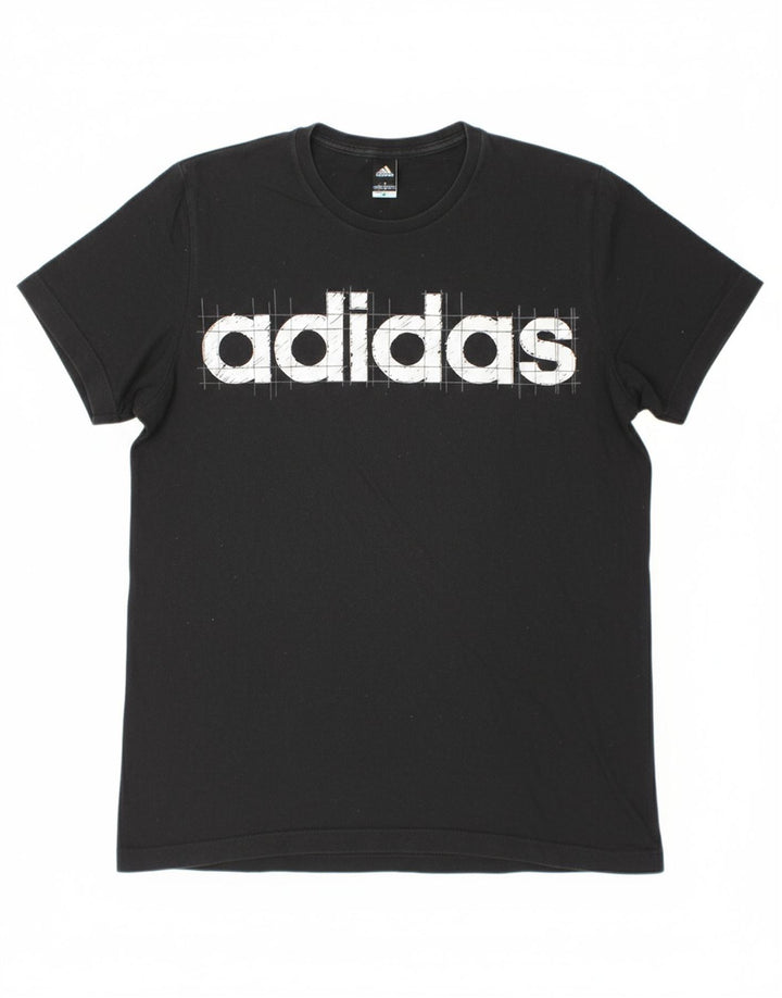 ADIDAS Mens Graphic T-Shirt Top Large Black