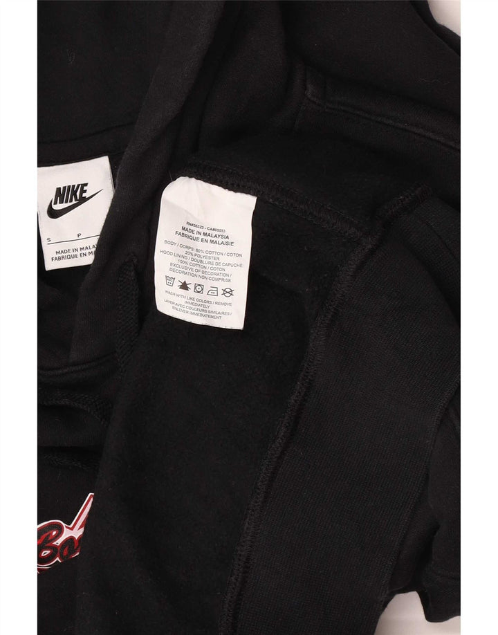 Felpa con cappuccio grafica Nike da uomo piccola in cotone nero