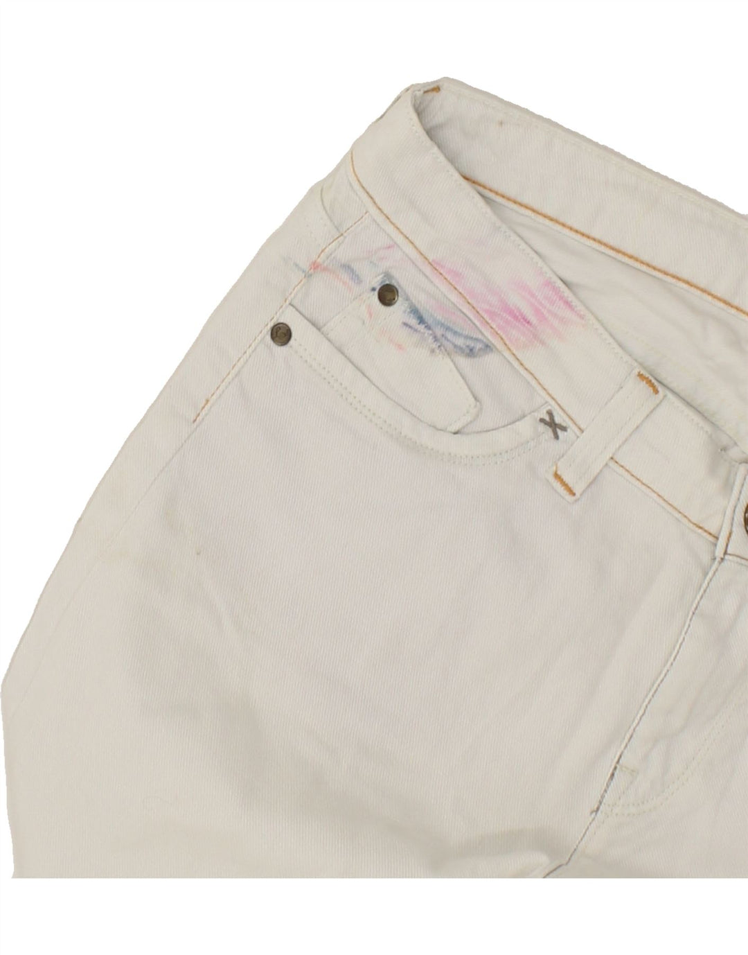 LEE Womens Bell Bootcut Jeans W30 L25 White Cotton Vintage Lee and Second-Hand Lee from Messina Hembry 