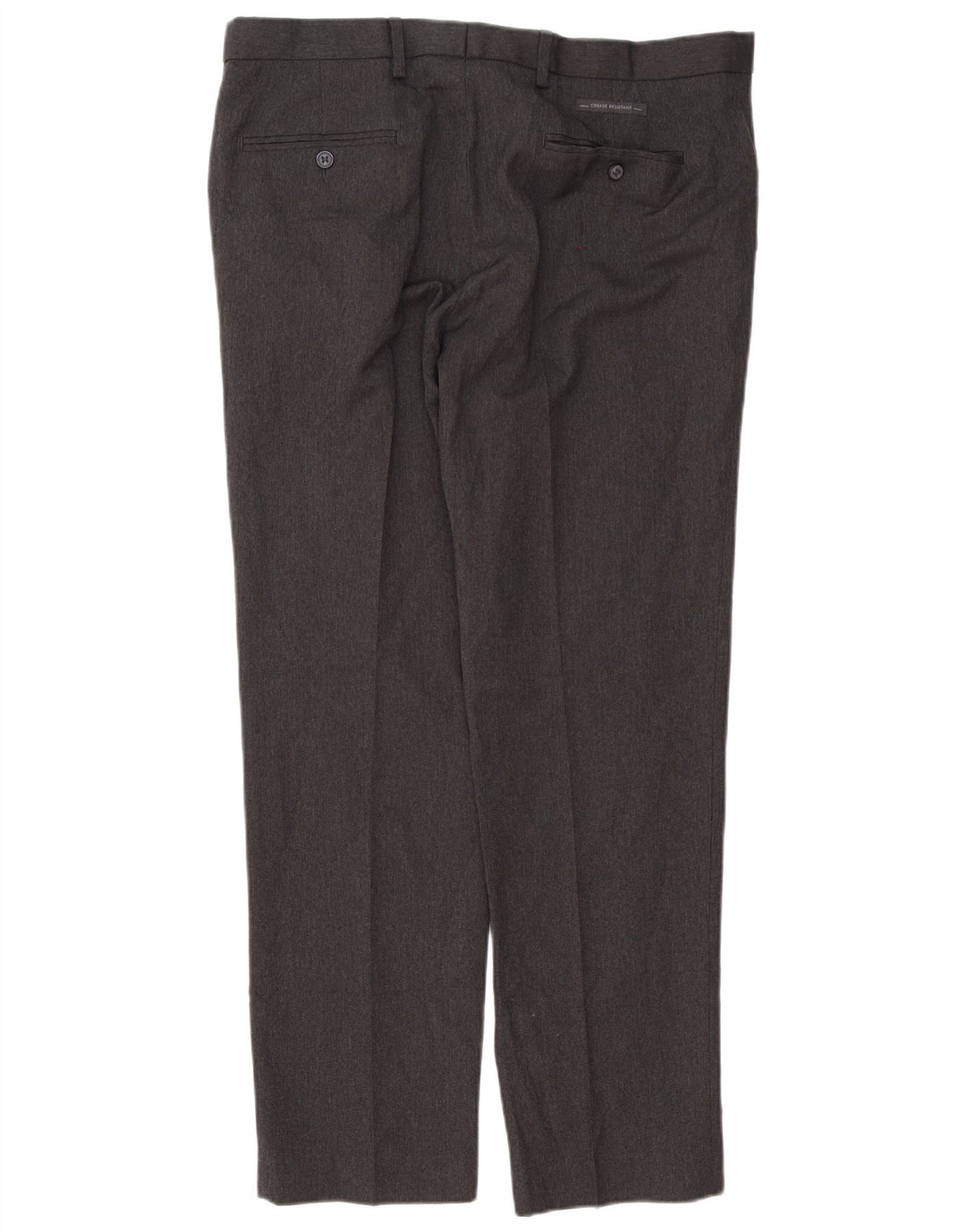 Pantaloni chino su misura da uomo Marks & Spencer W36 L31 poliestere grigio