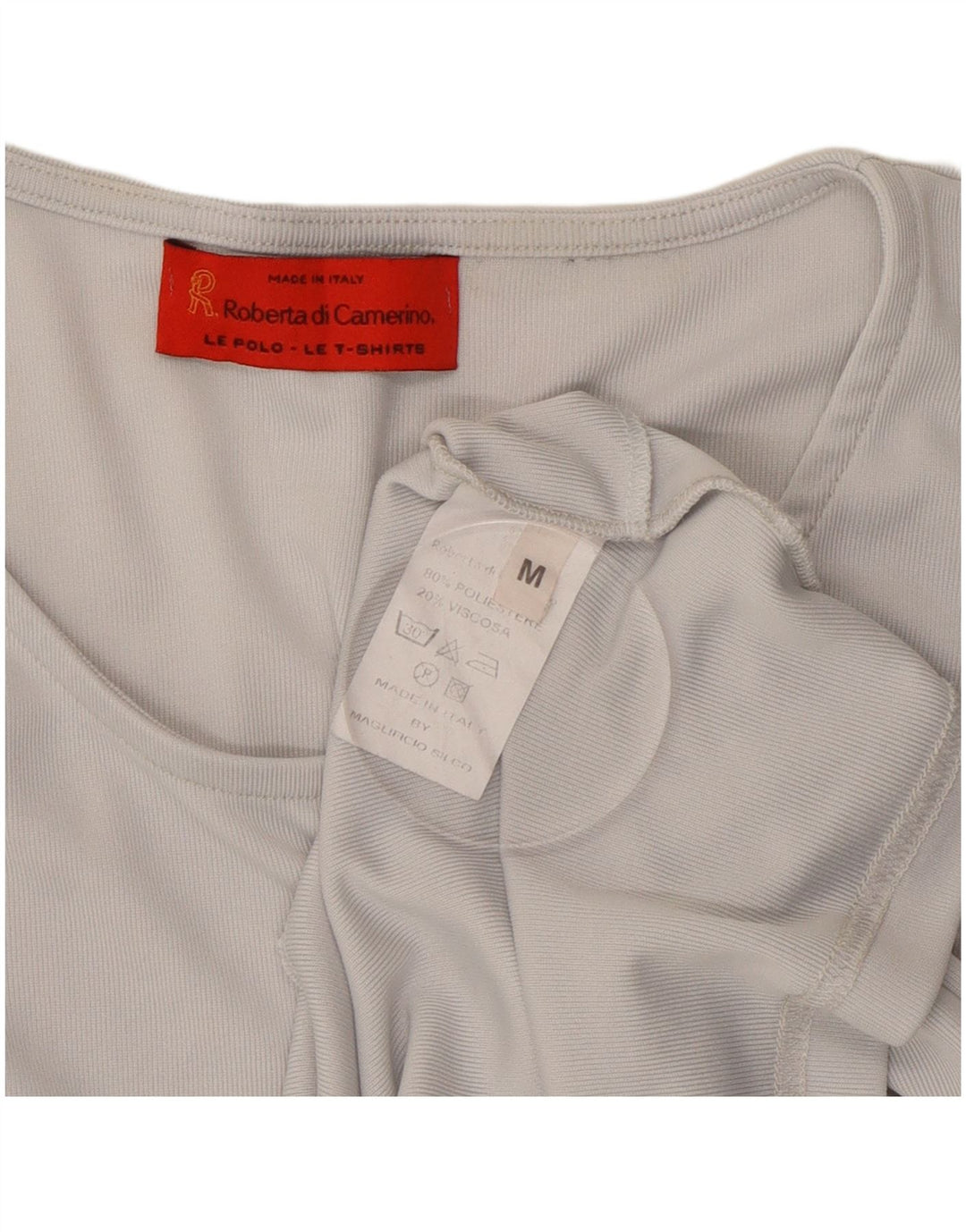 ROBERTA DI CAMERINO T-shirt da donna Top UK 14 Poliestere grigio medio