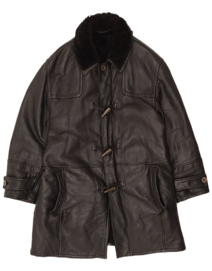 Cappotto vintage da uomo in shearling IT 52 XL Shearling nero