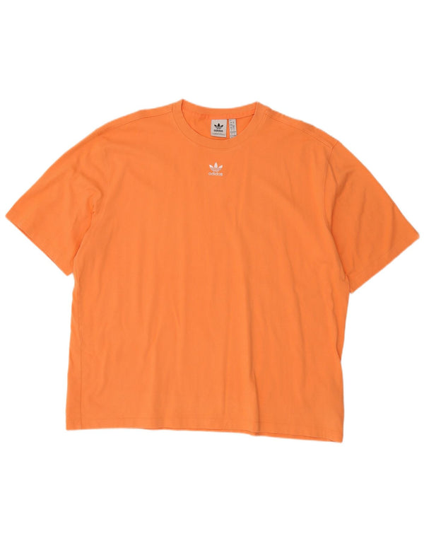 T-shirt oversize da donna Adidas UK 16/18 Large Arancione Cotone