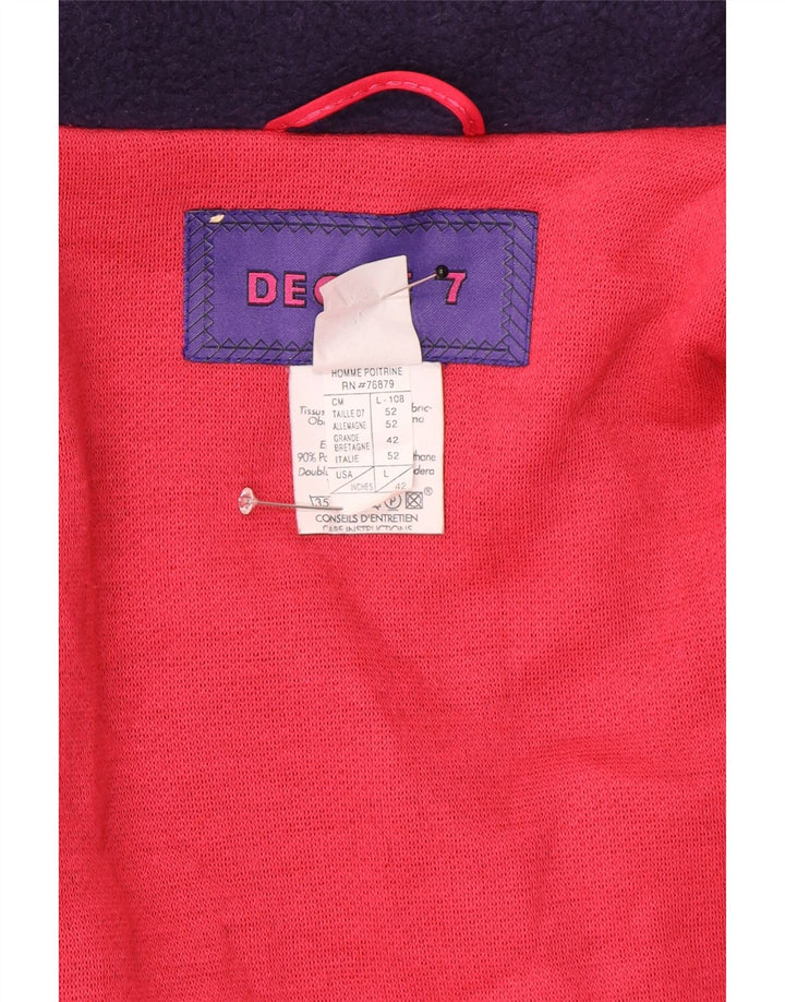 Giacca da sci da uomo con cappuccio Degre 7 IT 52 XL Poliestere color block blu navy