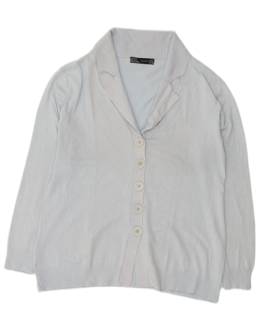Maglione cardigan da donna Zara UK 16 grande rayon blu