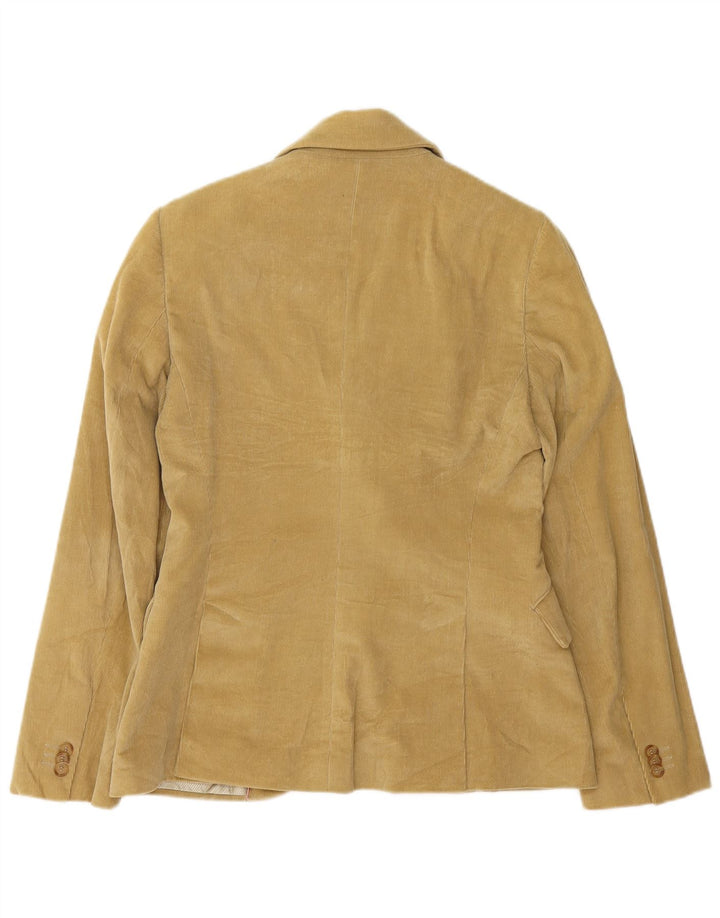 Giacca blazer da donna in velluto a coste a 2 bottoni Massimo Dutti EU 42 Large Beige