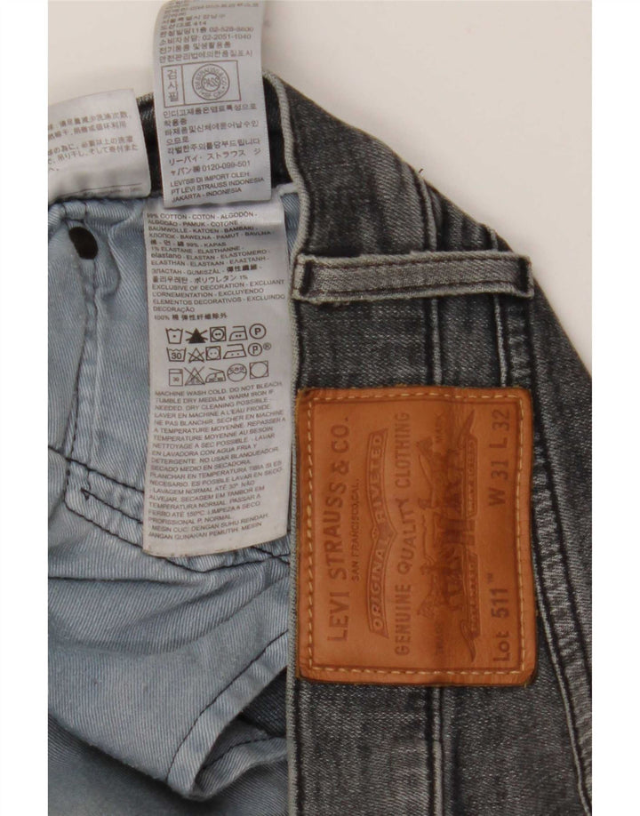 Jeans Levi's Uomo 511 Slim W31 L32 Cotone Grigio