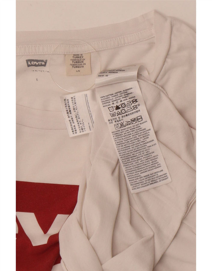 T-shirt grafica da uomo Levi's Top grande in cotone bianco