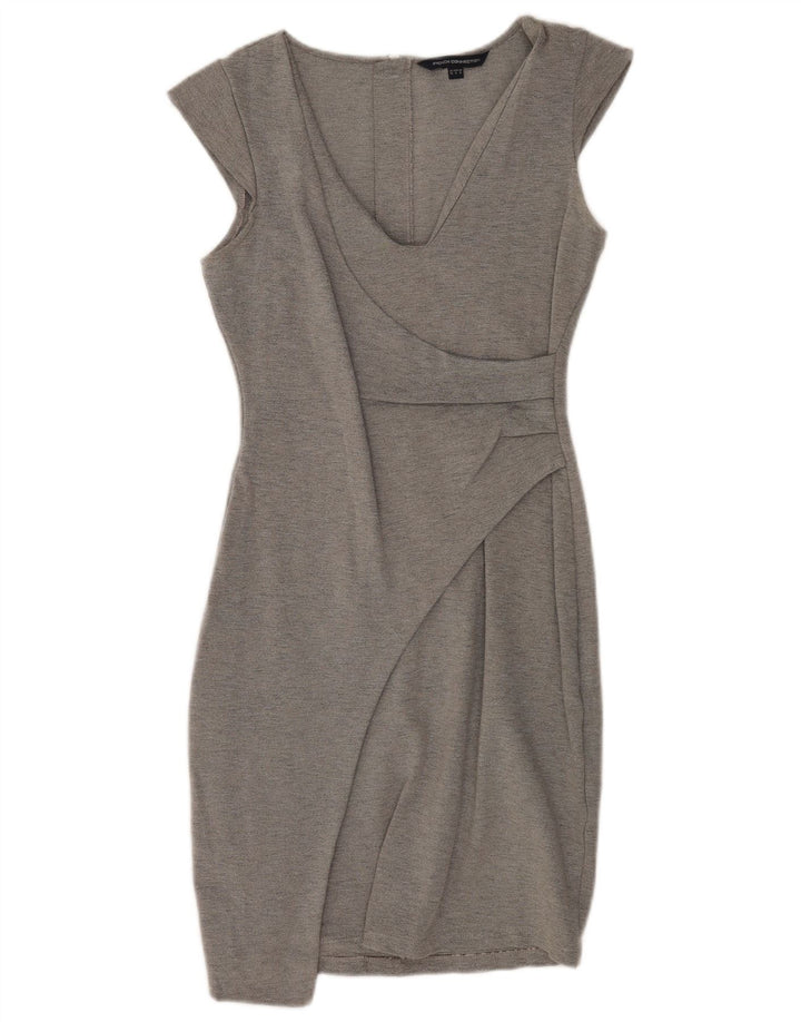 Abito aderente da donna French Connection UK 10 Piccolo in viscosa grigia