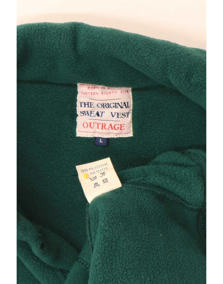 Gilet in pile da uomo Outrage UK 40 Large Verde Poliestere