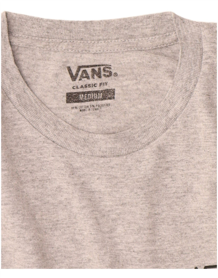 T-shirt da uomo Vans Classic Fit, top in cotone color block grigio medio