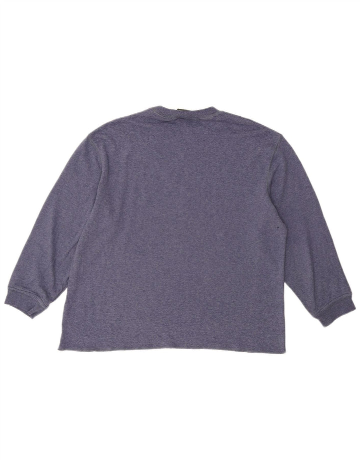 TIMBERLAND Womens Top Long Sleeve UK 14 Medium Blue Acrylic