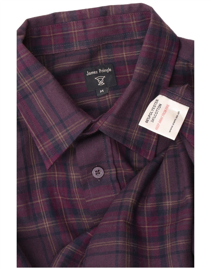 Camicia da uomo in flanella James Pringle Poliestere a quadri viola medio