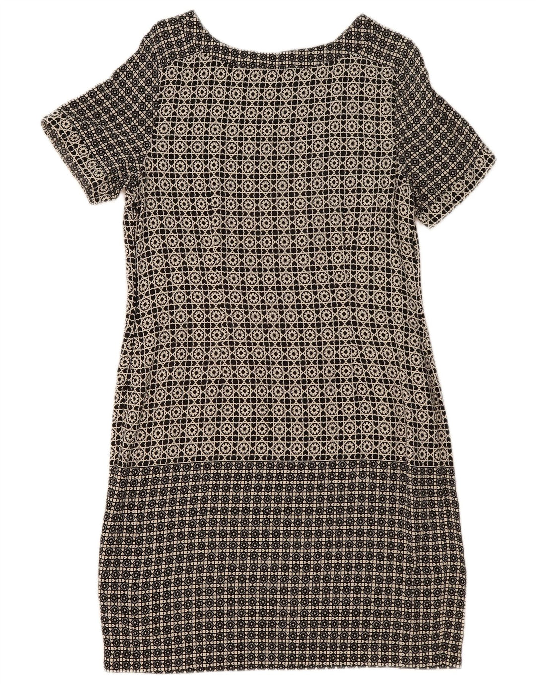 Abito a trapezio da donna MARKS & SPENCER UK 14 Grande viscosa geometrica nera