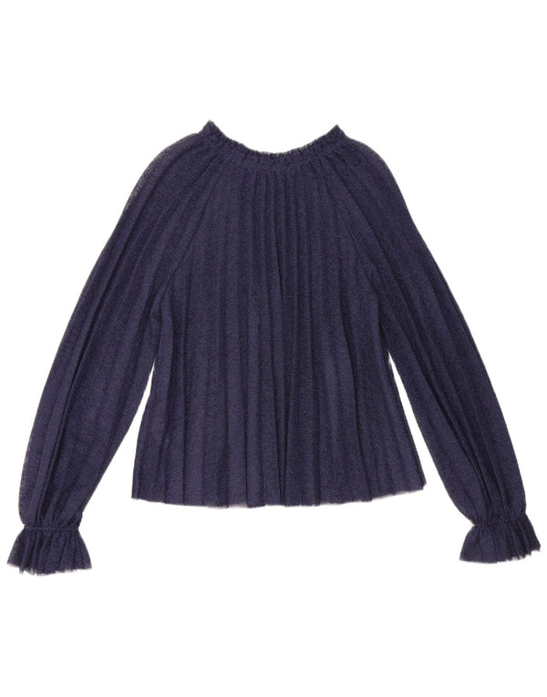 Camicetta oversize a maniche lunghe da donna Zara UK 10 Small Blu Navy