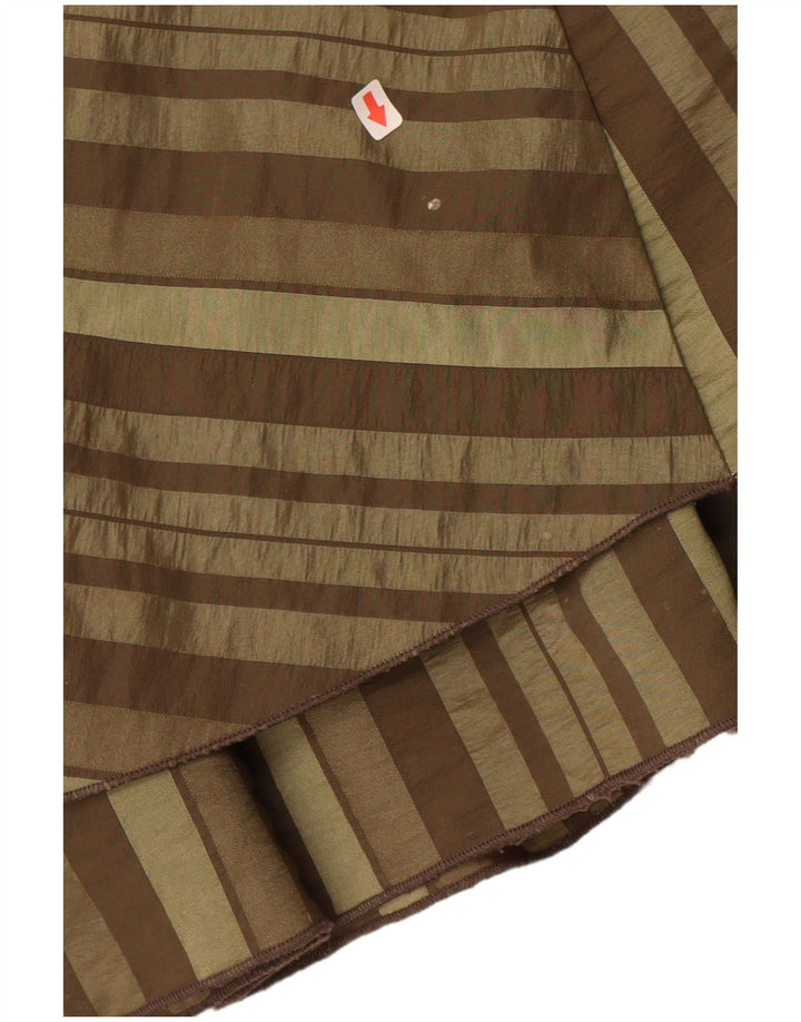 Gonna asimmetrica a trapezio da donna SASHA UK 16 grande W36 a righe kaki