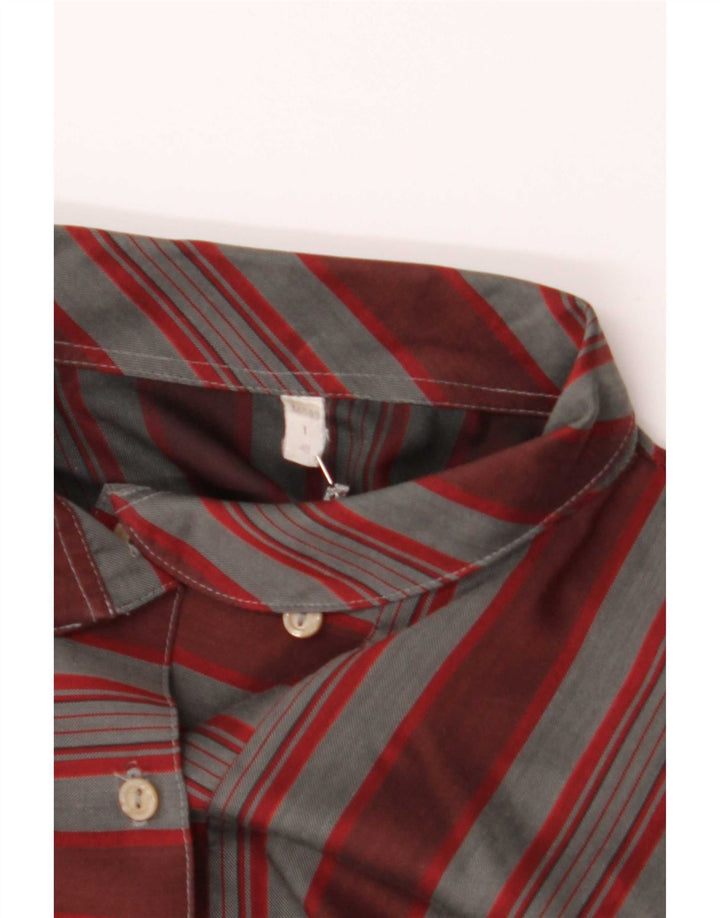 Camicia pullover oversize da donna vintage EU 40 a righe bordeaux medie