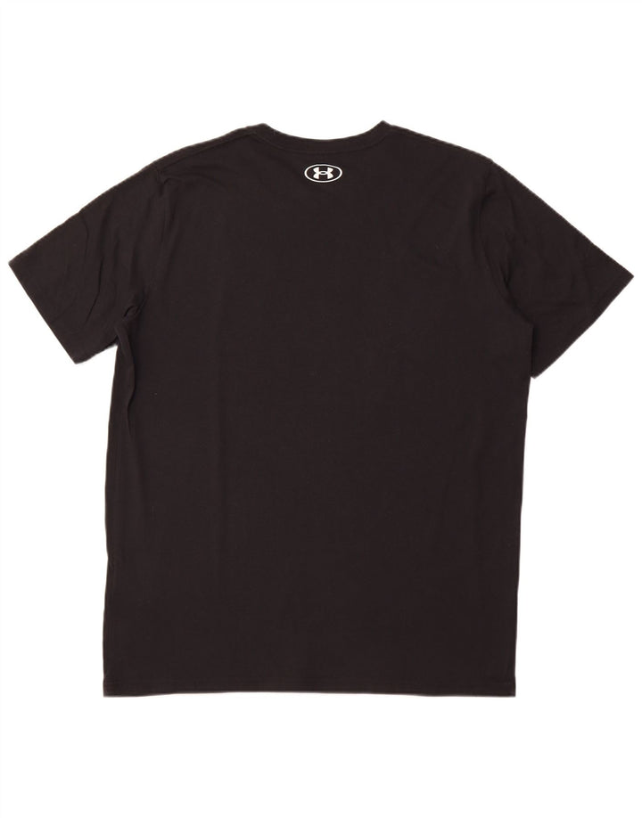 T-shirt grafica da uomo UNDER ARMOUR XL XL in cotone nero