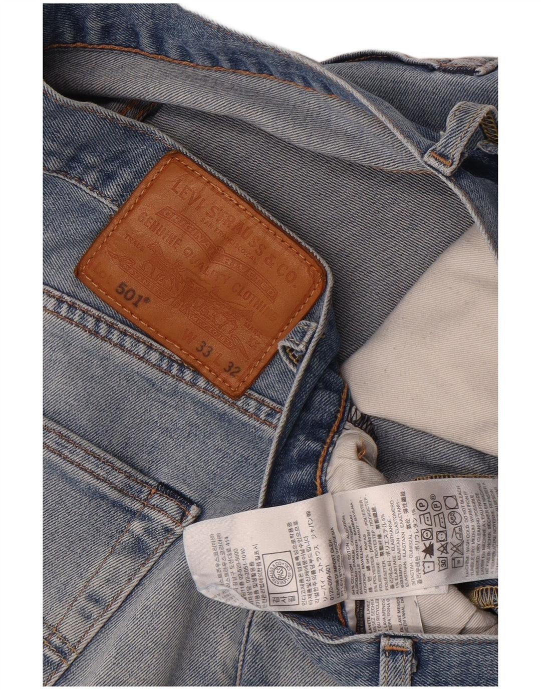 Levi's Uomo 501 Jeans dritti W33 L32 Cotone Blu