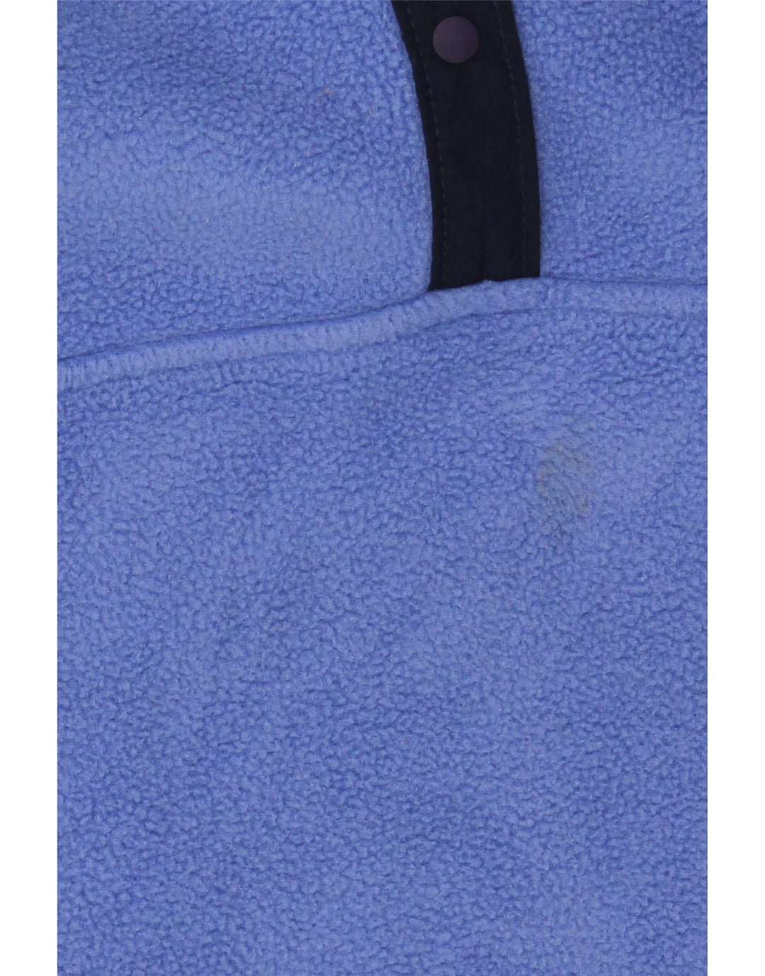 L.L.BEAN Maglione in pile da donna con collo a bottoni UK 14 Poliestere blu medio