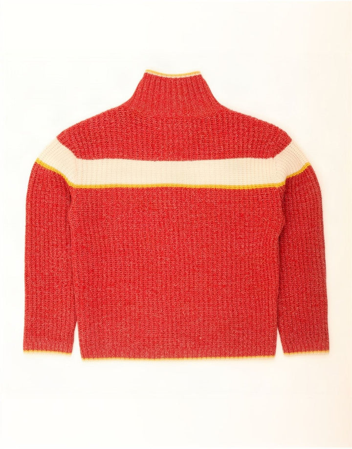 Maglione cardigan da uomo Pit Stop Lana color block rosso medio