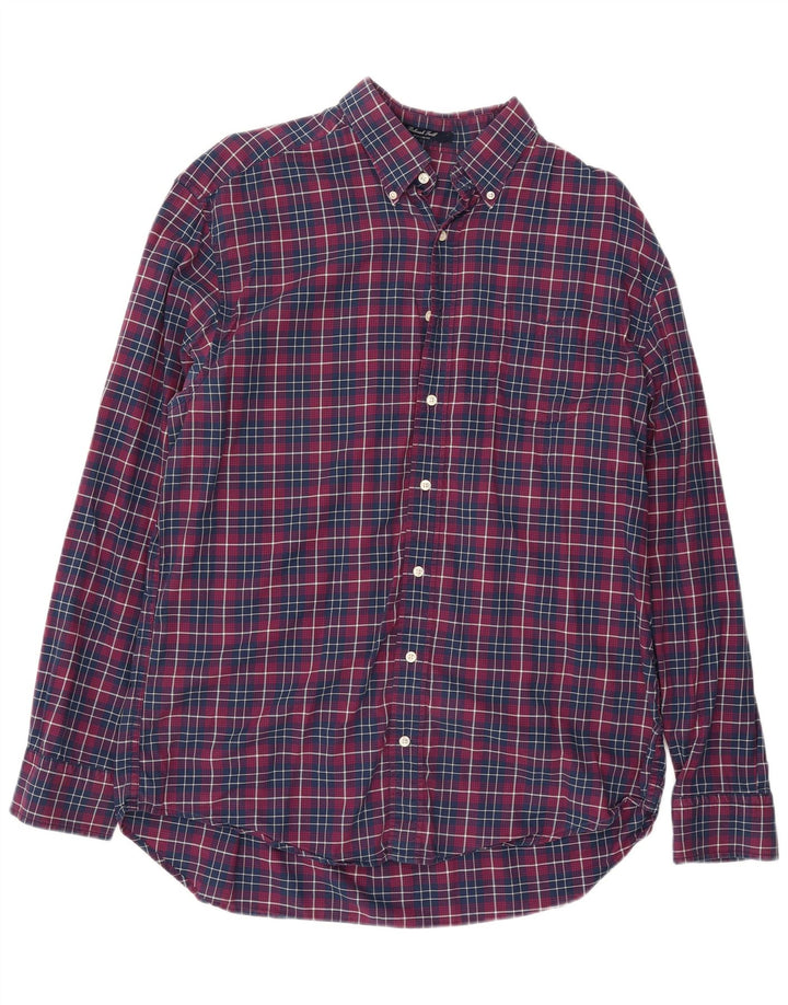 GANT Camicia da uomo Regular Fit XL Blu Navy a quadri in cotone