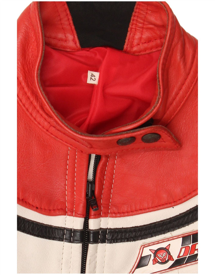 Giacca Moto Racer da donna DAINESE IT 42 Medium White Colourblock in pelle