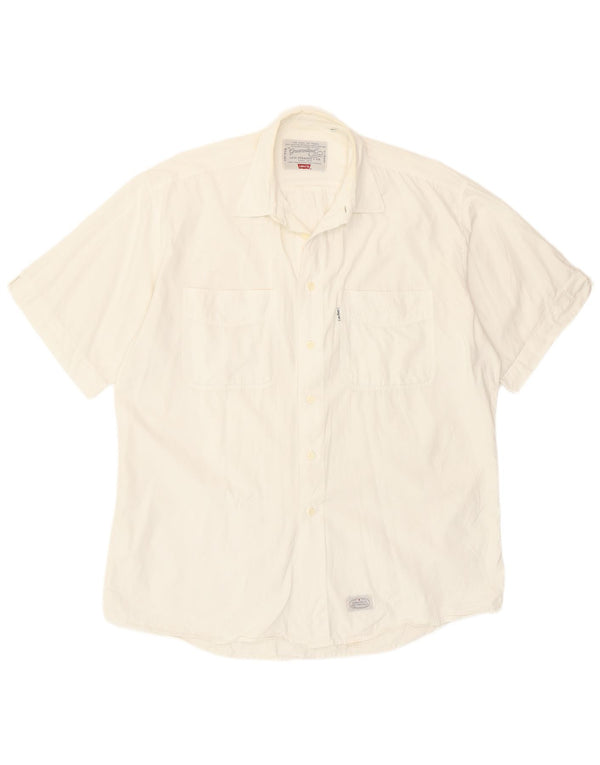 Camicia a maniche corte da uomo Levi's Large bianca