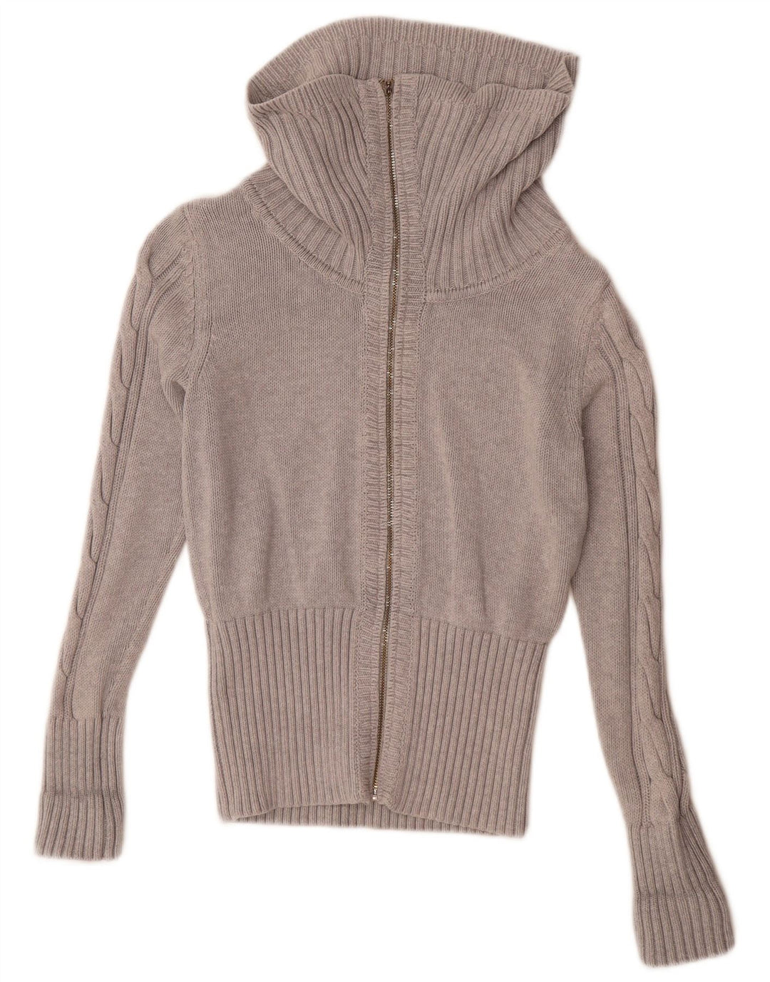 Maglione cardigan con zip intera da donna Tommy Hilfiger UK 14 Grigio medio