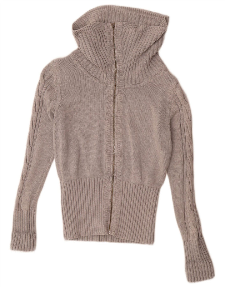 Maglione cardigan con zip intera da donna Tommy Hilfiger UK 14 Grigio medio