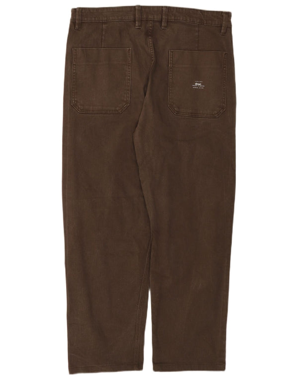 Jeans dritti da uomo Zara EU 42 Large W32 L27 Marrone