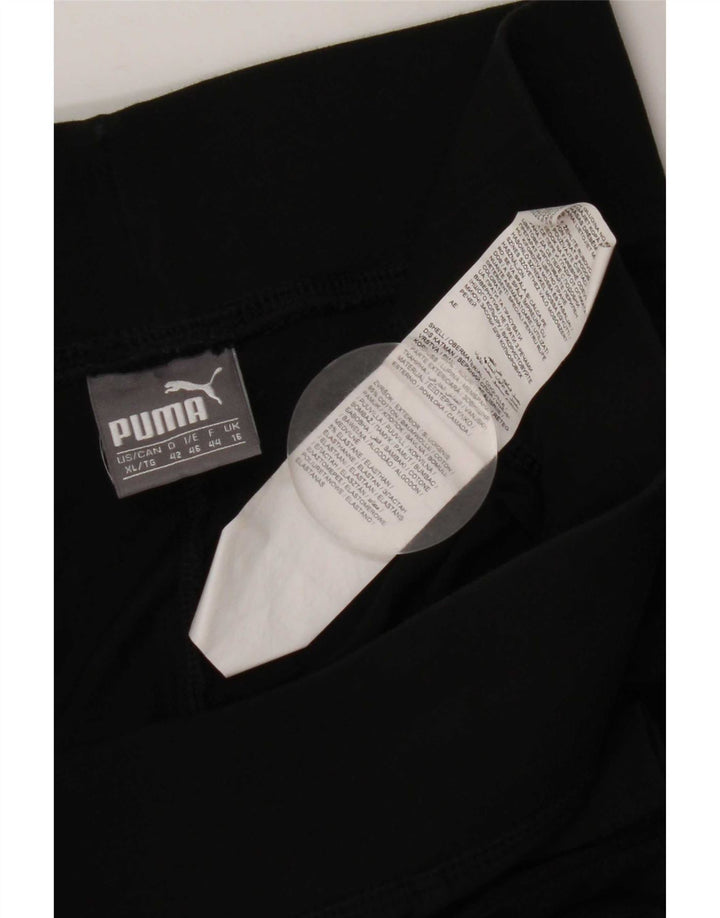 Leggings grafici da donna Puma UK 16 grande cotone nero
