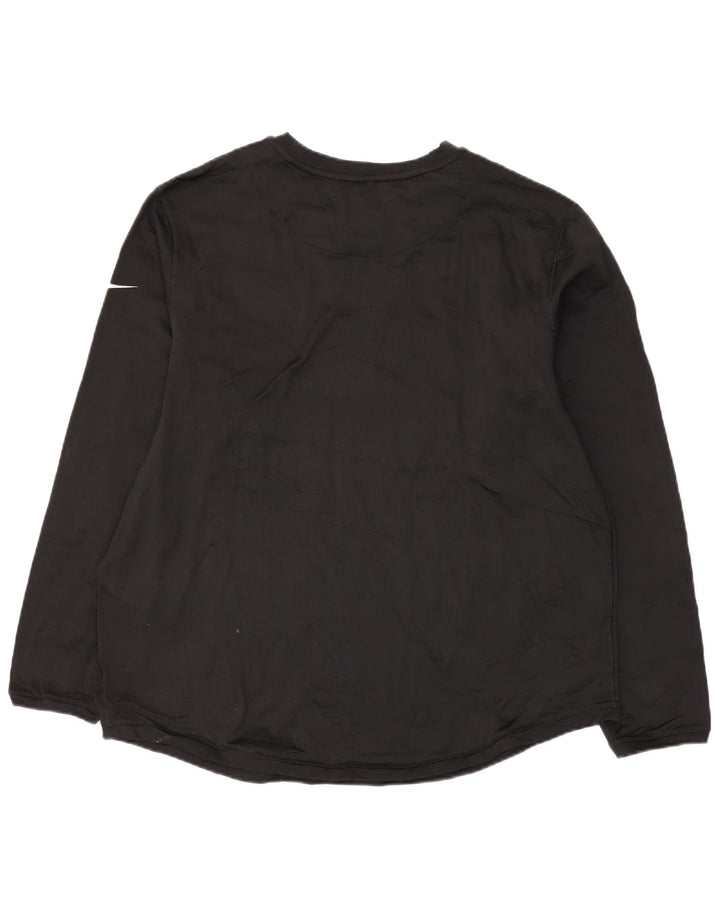 Top grafico da donna Nike manica lunga UK 20 2XL poliestere nero