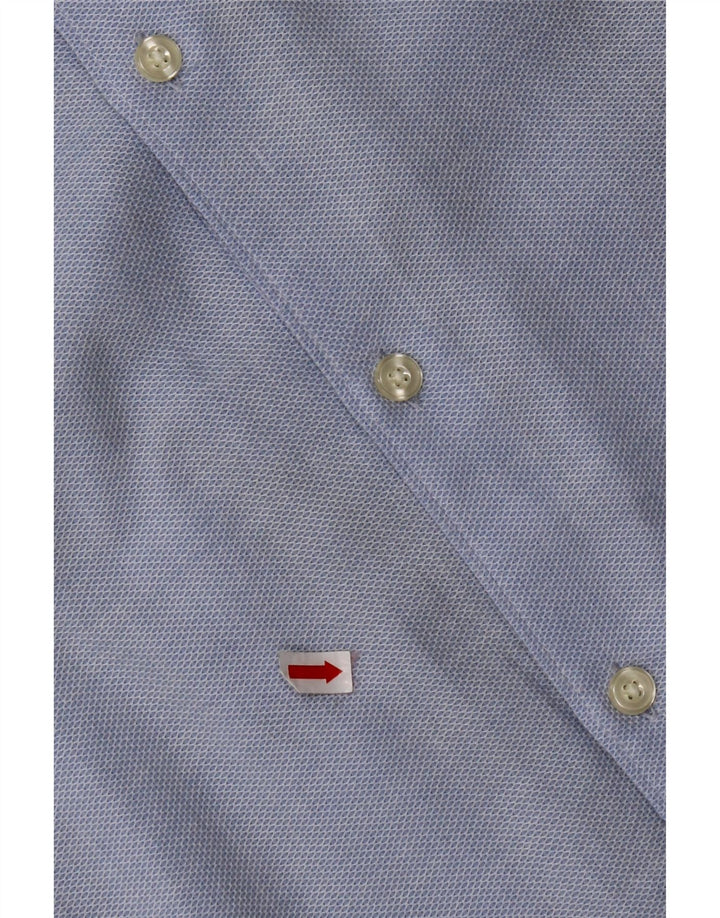 Camicia ZARA Uomo Slim Fit Large Blu Cotone