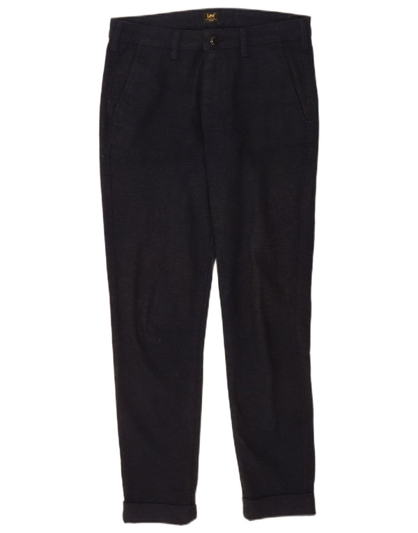 Pantaloni chino slim fit da uomo Lee W27 L28 in cotone blu navy