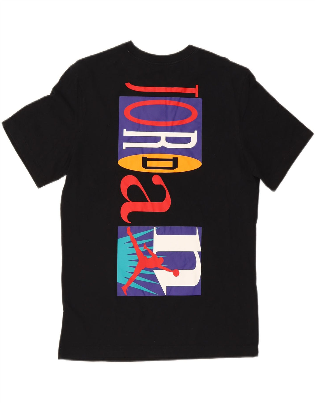T-shirt grafica da uomo JORDAN Top in cotone nero medio